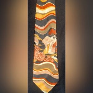 Vintage 60s 70s psychedelic faces Beatles tie